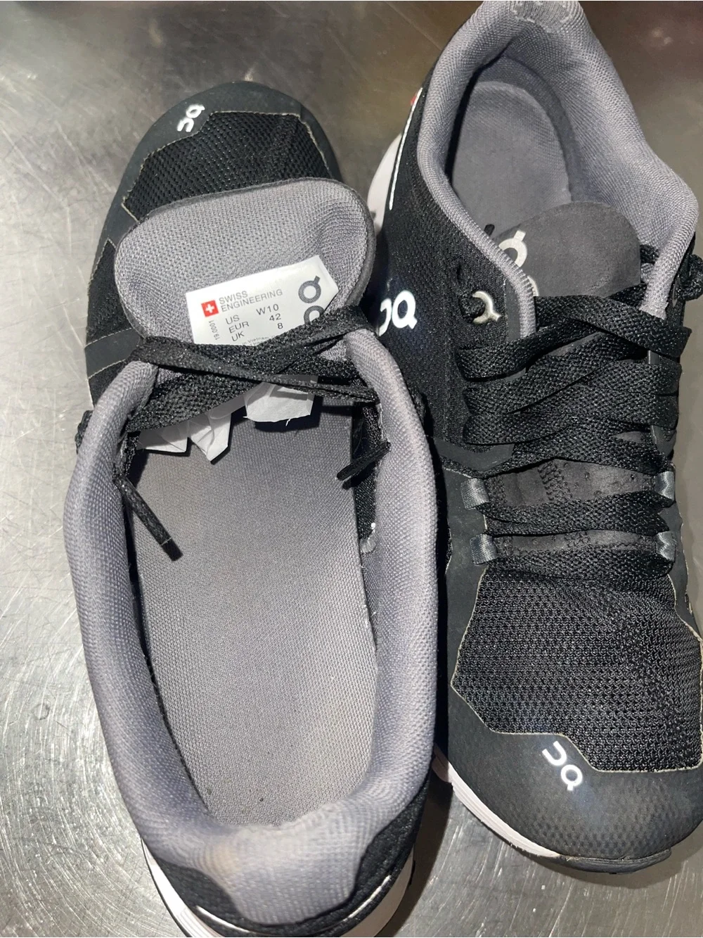 On Running Black and Gray Men's Athletic Shoes with White Accents